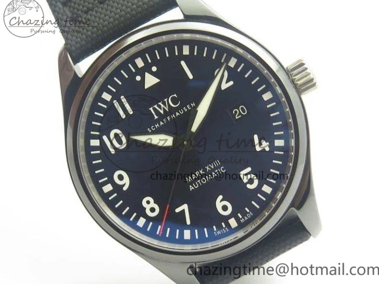 MIROTIME 0114 HighQuality Mark XVIII LAUREUS IW324703 Black Ceramic MKF Best Edition On Black Nylon Strap A 7218